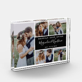 フォトコラージュの記念結婚品を楽しく フォトブロック
