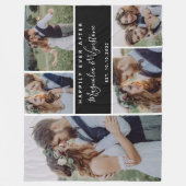 フォトコラージュの記念結婚品を楽しく フリースブランケット (正面)