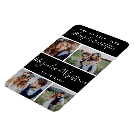 フォトコラージュの記念結婚品を楽しく マグネット (左側)