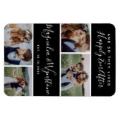 フォトコラージュの記念結婚品を楽しく マグネット (横)