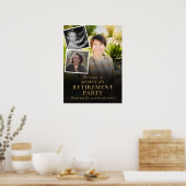 フォトコラージュの退職パーティーウェルカムサイン ポスター (キッチン)