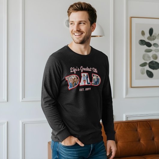 フォトコラージュはっきりしたパパレター父の日の贈り物 トライブレンドＴシャツ