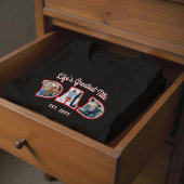 フォトコラージュはっきりしたパパレター父の日の贈り物 トライブレンドＴシャツ