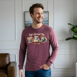 フォトコラージュはっきりしたパパレター父の日の贈り物 トライブレンドＴシャツ