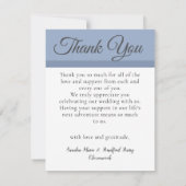 フォトコラージュひまわりダスティブルー結婚ズ3 サンキューカード (裏面)