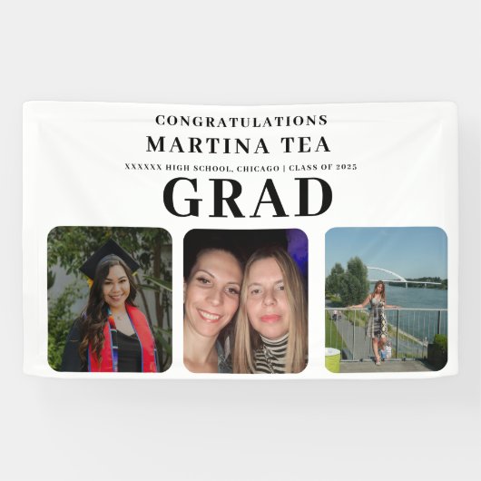 フォトコラージュへようこそ卒業バナー 横断幕 (横)