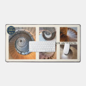 フォトコラージュらせん階段建築家 デスクマット (キーボード&マウス)