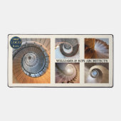 フォトコラージュらせん階段建築家 デスクマット (正面)