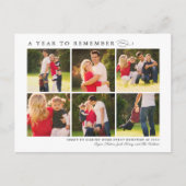 フォトコラージュを思い出すエレガントための年 シーズンポストカード (正面)