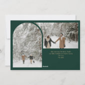 フォトコラージュアーチメリークリスマスヴィンテージ シーズンカード (裏面)