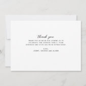 フォトコラージュエレガントありがとう赤ちゃんシャワー サンキューカード (裏面)