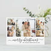 フォトコラージュエレガントクリスマスホリデーカード 招待状 (スタンド正面)