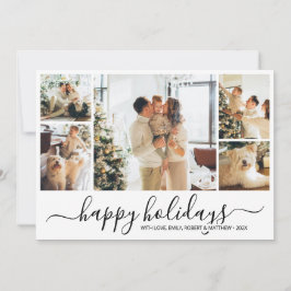 フォトコラージュエレガントクリスマスホリデーカード 招待状