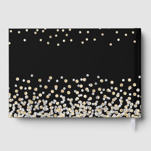 フォトコラージュエレガントシルバー金ゴールド100誕生日 ゲストブック (裏面)