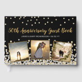 フォトコラージュエレガントシルバー金ゴールド50周年記念 ゲストブック (正面)