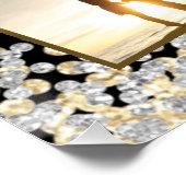 フォトコラージュエレガントシルバー金ゴールド50周年記念 ポスター (コーナー)