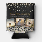 フォトコラージュエレガントシルバー金ゴールド50周年記念 缶クーラー (正面)