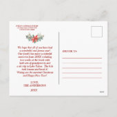 フォトコラージュエレガントメリークリスマスタイポグラフィ シーズンポストカード (裏面)