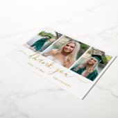 フォトコラージュエレガント卒業サンキューカード 箔招待状 (回転した状態)
