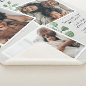 フォトコラージュエレガント引用文おばあちゃん孫 シェルパブランケット (3/4)