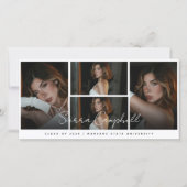 フォトコラージュオーバーレイミニ卒業発表 案内状 (正面)