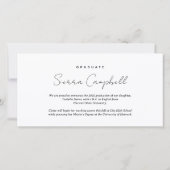 フォトコラージュオーバーレイミニ卒業発表 案内状 (裏面)