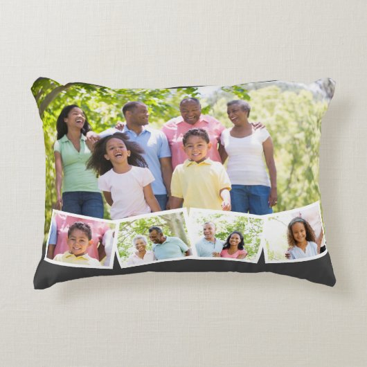 フォトコラージュカスタムと名年とイベント アクセントクッション (正面)