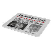 フォトコラージュカスタムのおもしろいクリスマスフォト カッティングボード (角)