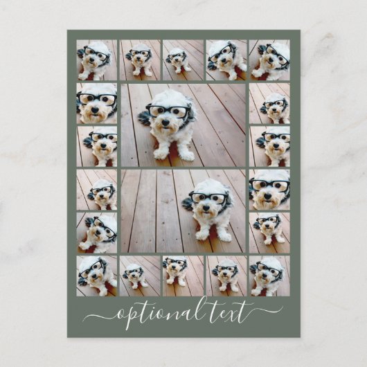 フォトコラージュカスタムの作成 – 20枚の写真 ポストカード (正面)