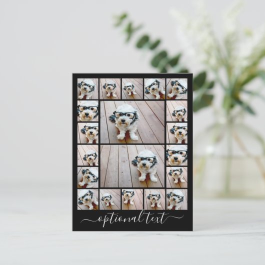 フォトコラージュカスタムの作成 – 20枚の写真 ポストカード (スタンド正面)