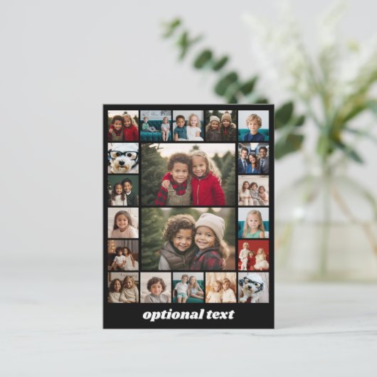 フォトコラージュカスタムの作成 – 20枚の写真 ポストカード (スタンド正面)