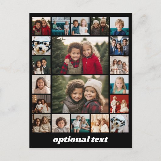 フォトコラージュカスタムの作成 – 20枚の写真 ポストカード (正面)