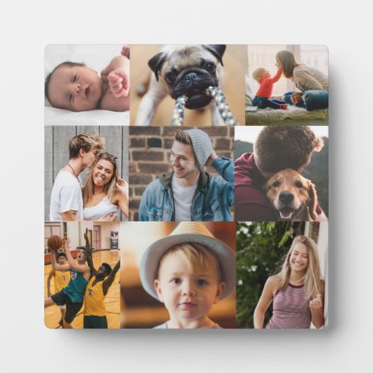フォトコラージュカスタムの家族の写真 フォトプラーク (正面)