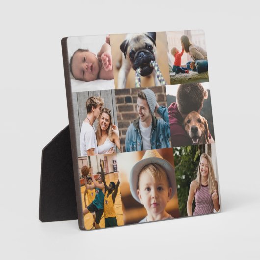 フォトコラージュカスタムの家族の写真 フォトプラーク (正面)