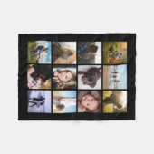 フォトコラージュカスタムの色 フリースブランケット (正面(横))