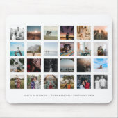 フォトコラージュカスタムカラーホワイト マウスパッド (正面)