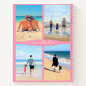 フォトコラージュカスタムノートブックと文字の ノートブック (裏面)