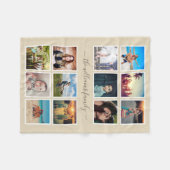 フォトコラージュカスタムファミリーベージュの作成 フリースブランケット (正面(横))