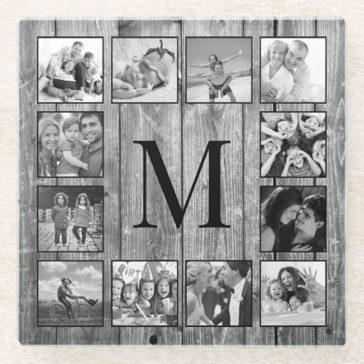 フォトコラージュカスタムファームハウスの素朴作成 ガラスコースター (正面)