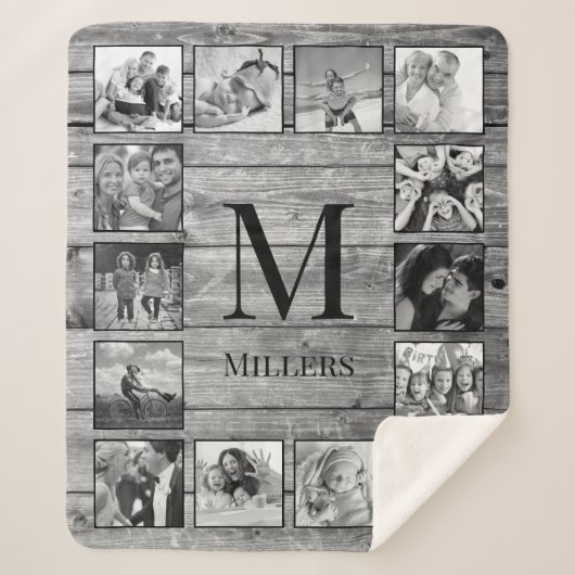 フォトコラージュカスタムファームハウスの素朴作成 シェルパブランケット (正面)