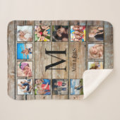 フォトコラージュカスタムファームハウスの素朴作成 シェルパブランケット (正面(横))