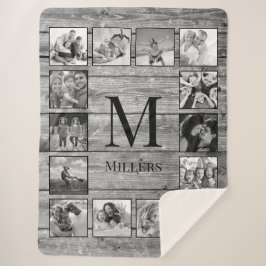 フォトコラージュカスタムファームハウスの素朴作成 シェルパブランケット