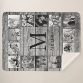 フォトコラージュカスタムファームハウスの素朴作成 シェルパブランケット (正面(横))