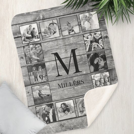 フォトコラージュカスタムファームハウスの素朴作成 シェルパブランケット