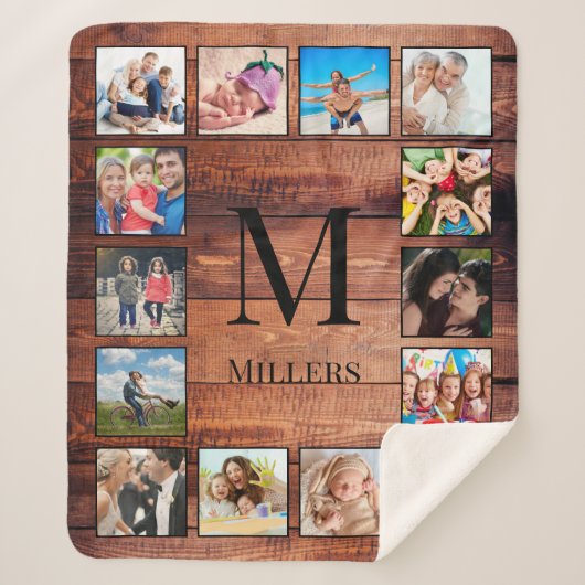 フォトコラージュカスタムファームハウスの素朴作成 シェルパブランケット (正面)