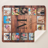 フォトコラージュカスタムファームハウスの素朴作成 シェルパブランケット (正面(横))