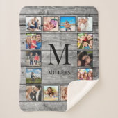 フォトコラージュカスタムファームハウスの素朴作成 シェルパブランケット (正面)