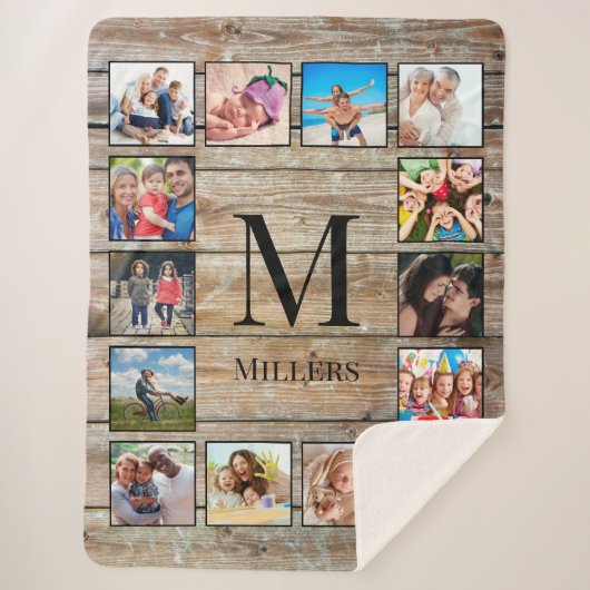 フォトコラージュカスタムファームハウスの素朴作成 シェルパブランケット (正面)