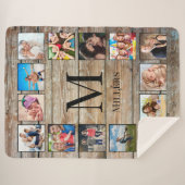 フォトコラージュカスタムファームハウスの素朴作成 シェルパブランケット (正面(横))