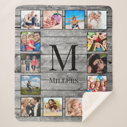 フォトコラージュカスタムファームハウスの素朴作成 シェルパブランケット (正面)